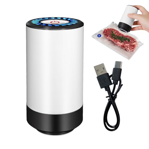 yakermur Elektrische Pumpe für Vakuumbeutel | Elektrische Pumpe für Vakuumbeutel | Tragbare USB-Lösung für Zuhause, Reisen, Schwimmen, Camping und Umzug yakermur Elektrische Pumpe für Vakuumbeutel | Elektrische Pumpe für Vakuumbeutel | Tragbare USB-Lösung für Zuhause, Reisen, Schwimmen, Camping und Umzug von yakermur