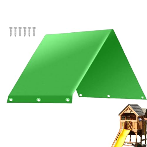 yakermur Ersatz für Tarp Baldachin auf Spielplatz, Schatten des Baldachins des Spielfelds, Abdeckung von Spaßeinrichtungen für wasserfeste Unterhaltungsanlagen, UV-Schutz, 52 x 90 Zoll von yakermur