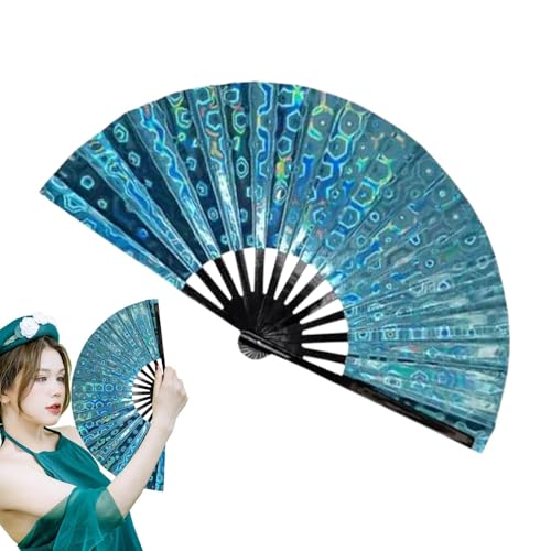 yakermur Faltbarer Handventilator, faltbarer Handventilator, großer faltbarer Ventilator für Frauen, japanische chinesische Foto-Modeaccessoires für Tanz, Hochzeit, Cosplay yakermur Faltbarer Handventilator, faltbarer Handventilator, großer faltbarer Ventilator für Frauen, japanische chinesische Foto-Modeaccessoires für Tanz, Hochzeit, Cosplay von yakermur