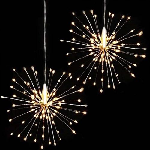 yakermur Feuerwerk, Lichterkette für Weihnachten, 120 LEDs, Löwenzahn mit Außenleuchte, Weihnachtslandschaft, zum Basteln yakermur Feuerwerk, Lichterkette für Weihnachten, 120 LEDs, Löwenzahn mit Außenleuchte, Weihnachtslandschaft, zum Basteln von yakermur