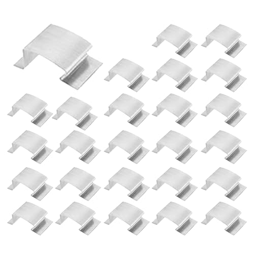 yakermur Gewächshaus-Clips, 25 x Gewächshaus-Glasfeder-Clips, wetterfeste Klemmen, Ersatz für Reparatur, Haltebefestigung, Gartenbau, Wintergarten yakermur Gewächshaus-Clips, 25 x Gewächshaus-Glasfeder-Clips, wetterfeste Klemmen, Ersatz für Reparatur, Haltebefestigung, Gartenbau, Wintergarten von yakermur