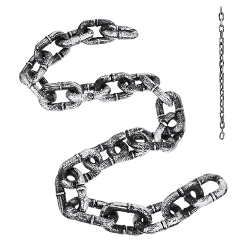 yakermur Halloween Ketten Deko | Party Ketten | 1 5 Meter Fake Halloween Deko Für Friedhof Außenbereich Gruselhaus Gefängnis Dekoration von yakermur