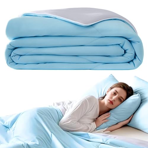 yakermur Kühldecke für warme Schläfer, Kühldecke, komplett leichte Katzentoilette, doppelseitig, für Camping, Nachtwäsche, Zuhause, Couch yakermur Kühldecke für warme Schläfer, Kühldecke, komplett leichte Katzentoilette, doppelseitig, für Camping, Nachtwäsche, Zuhause, Couch von yakermur