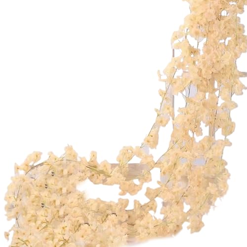 yakermur Künstliche Kirschblütenranken | Künstliche Kirschblütenranke Hängbare Blumenranken - Hängbare Kunstpflanzen Dekorationskette für Zuhause Schlafzimmer Hochzeit und Garten yakermur Künstliche Kirschblütenranken | Künstliche Kirschblütenranke Hängbare Blumenranken - Hängbare Kunstpflanzen Dekorationskette für Zuhause Schlafzimmer Hochzeit und Garten von yakermur