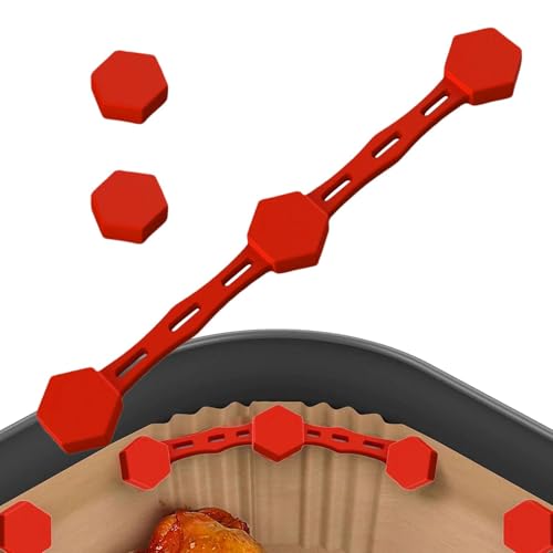yakermur Luftfritteusen-Magnetschnalle, Silikonschnalle, Luftfritteusenmagnet, Backpapier Fixierwerkzeug | Luftfritteusen-Zubehör mit Silikonbefestigung für von yakermur