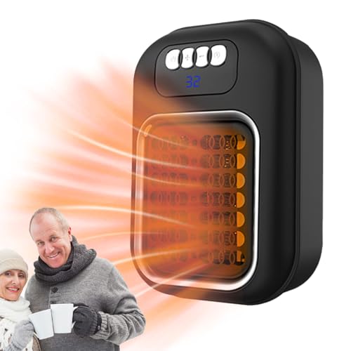 yakermur Raumheizer Für Innenbereich - Elektrischer Raumheizer Wandmontage | LED Display Leiser Ventilator Mit Fernbedienung Für Wohnheim Badezimmer Haushalt Kleinen Raum yakermur Raumheizer Für Innenbereich - Elektrischer Raumheizer Wandmontage | LED Display Leiser Ventilator Mit Fernbedienung Für Wohnheim Badezimmer Haushalt Kleinen Raum von yakermur