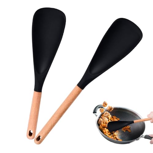 yakermur Reis-Scooper, Reislöffel | 2 x Kochlöffel mit weicher Reispalette, Servierspatel, hitzebeständige Küchenutensilien und Gadgets zum Mischen, Umrühren von yakermur