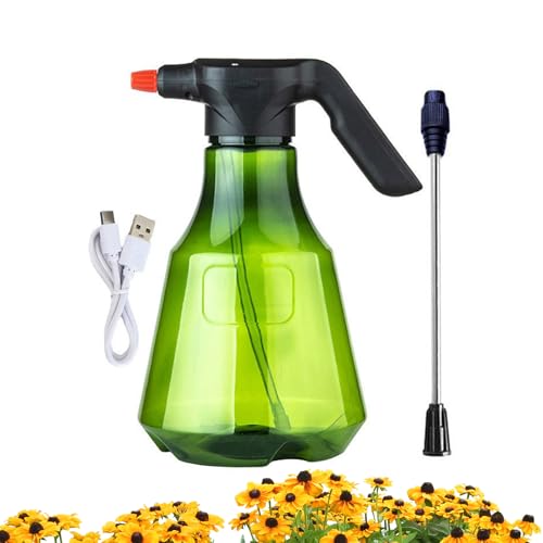 yakermur Sprühflasche, wiederaufladbar, 3,5 l, Garten-Sprühgerät für Pflege | tragbar USB für den Außenbereich, Rasen, Gewächshaus, Innenbereich, Auto/Fenster/Vieh von yakermur
