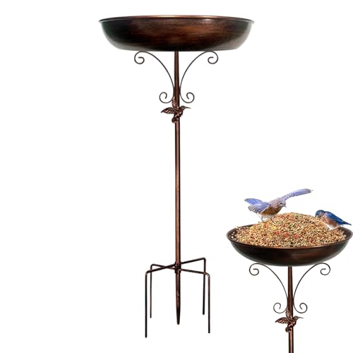 yakermur Vogelbad Für Den Außenbereich | Gartenvogelfutterstelle | Metall-Ständer Vogelbad & Futterstelle Deko Für Garten Terrasse Balkon Außenbereich yakermur Vogelbad Für Den Außenbereich | Gartenvogelfutterstelle | Metall-Ständer Vogelbad & Futterstelle Deko Für Garten Terrasse Balkon Außenbereich von yakermur