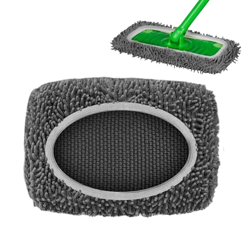 yakermur Wiederverwendbare Wischtücher – Chenille-Wischtücher für Wischmopp – wiederverwendbare Pads für Fliesen- und Laminatböden von yakermur