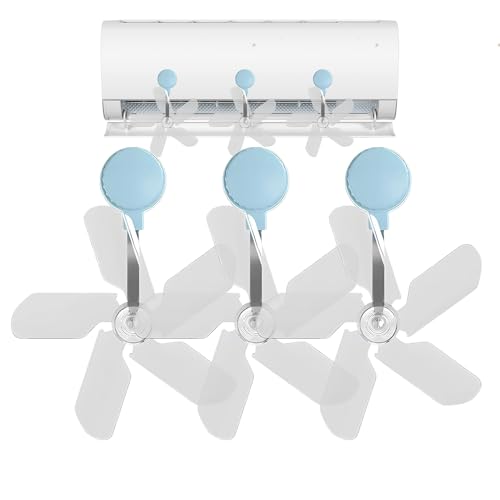 yakermur Windabweiser für Klimagerät | Luftführung mit Saugnäpfen gegen Luftblasen – 3 Durchflussführungen mit Saugnäpfen für optimierte Kalt- und Warmzirkulation von yakermur