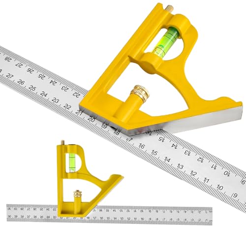 yakermur Zimmermannswinkel, Kombinations-Set, Schreinerwinkel, hochpräzises Rahmenwerkzeug für Bau, Fliesenverlegung, Renovierung, Heimwerker yakermur Zimmermannswinkel, Kombinations-Set, Schreinerwinkel, hochpräzises Rahmenwerkzeug für Bau, Fliesenverlegung, Renovierung, Heimwerker von yakermur