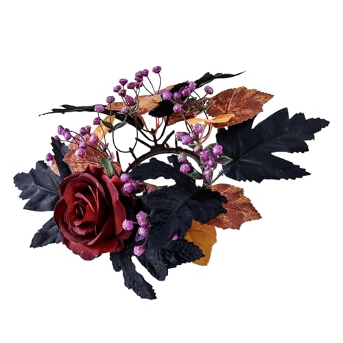 yakermur für Kerzen | Künstlicher Blumenkranz für Kerzen | Elegantes, realistisches Herzstück 8 cm für Esstisch Party Küche Kamin Halloween yakermur für Kerzen | Künstlicher Blumenkranz für Kerzen | Elegantes, realistisches Herzstück 8 cm für Esstisch Party Küche Kamin Halloween von yakermur