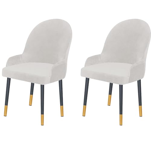yampiyt Samt Stuhlhussen für Esszimmerstühle 2/4/6er Set Gebogene Stuhlhusse Modern, Abnehmbarer Esszimmerstuhlbezug mit elastischem Boden, Weicher Stuhlbezug für Esszimmer Bankett von yampiyt
