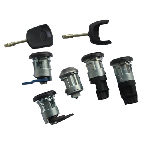 Passend for Ford Cargo Truck AL341 Komplettset Zündschalter vorne links rechts Türschloss Zylinder Kofferraumschloss mit 2 Schlüsseln(Full Set-5pcs) von yangwu99
