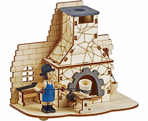 yanka-style Räucherhaus Räucherhäuschen Räucherkamin Köhler ca. 15 * 13 * 10 cm, aus Holz, Weihnachten Advent Geschenk (93395b) von yanka-style