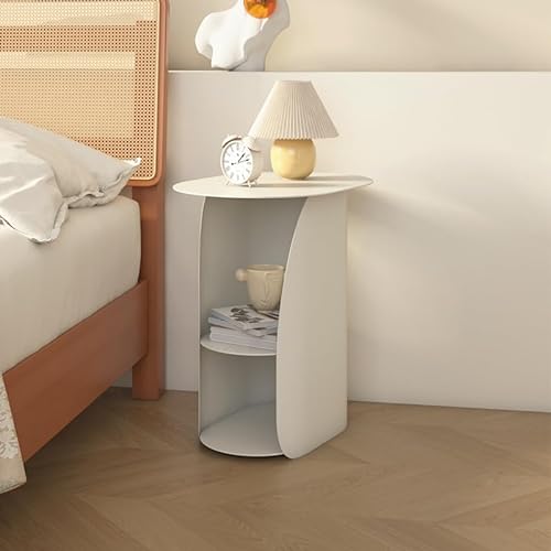 Beistelltisch, Nachttisch, moderner, einfacher Schlafzimmer-Nachttisch, kompletter Metall-Aufbewahrungsschrank, kleines Aufbewahrungsregal ,Beistelltisch für Couch oder Sofa ( Color : 51x47x30cm-02 ) von yanli-2020