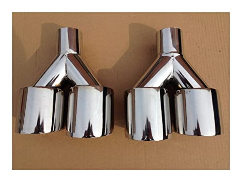 Auspuffblenden Edelstahl-Auspuffblende Auspuffrohr-Muffe Universelle Autogröße FÜR Helle 90mm Dual-Einlass54mm-Auslass90mm Auspuffrohr Auspuffblenden Edelstahl-Auspuffblende Auspuffrohr-Muffe Universelle Autogröße FÜR Helle 90mm Dual-Einlass54mm-Auslass90mm Auspuffrohr von yantutu