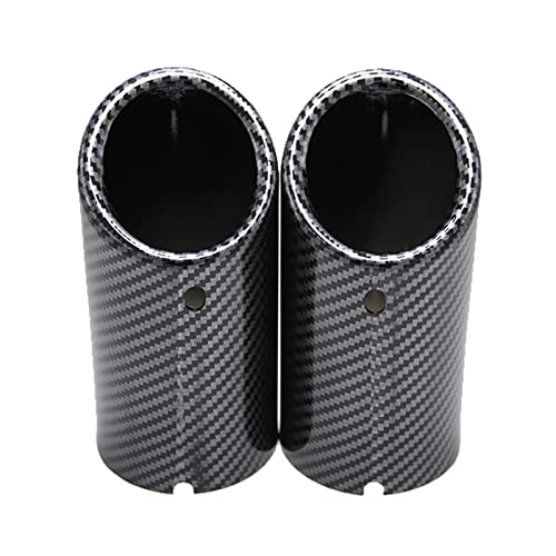 Auspuffblenden Für BMW 1 2 3 4 5 Serie Für E90 E91 E92 E93 F32 F33 F36 F30 GT 2013-2018 F20 F22 F10 F11 F18 E60 Auto Auspuffrohr Auspuffrohr (Farbe : Bevel 2pcs Carbon, Größe : 70mm) von yantutu
