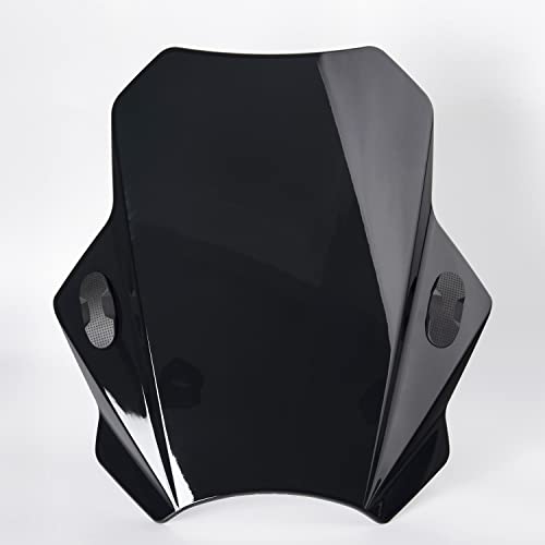 Motorrad Windschild Für Can-Am Ryker 600 2019 Für Can Am Ryker 900 Für Rally Edition 900 cc 600 cc Motorrad Einstellbare Windschutzscheibe Universal Spoiler Luftabweiser (Farbe : Schwarz) von yantutu