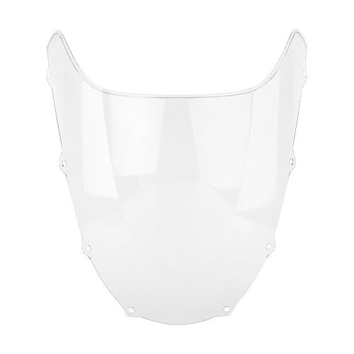 Spoilerscheibe ZX9R ABS Motorrad Windschutzscheibe Double Bubble Windschutzscheibe Für Für Ninja ZX-9R 1998 1999 Motorrad Windschutz-Scheibe(Klar) von yantutu