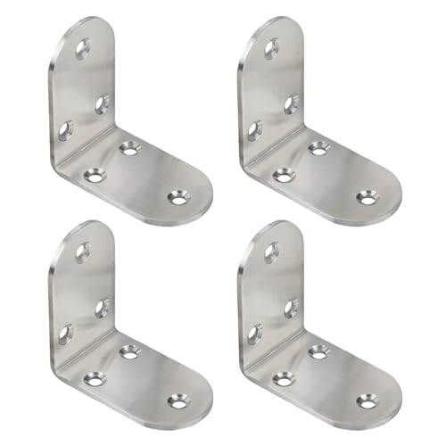 4 x 3-Loch-Metallwinkel, L-förmiger Code-Anschluss, verdickt, rostfrei, Metall-Eckstrebe, L-förmiger Code-Anschluss von yanwuwa
