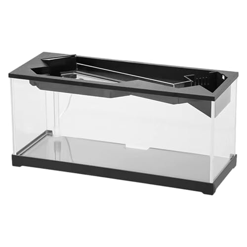 Kleines Aquarium mit leisen Filtersystemen, Acryltanks mit Abdeckung für Bettas, dekoratives Tisch-Fischglas von yanwuwa