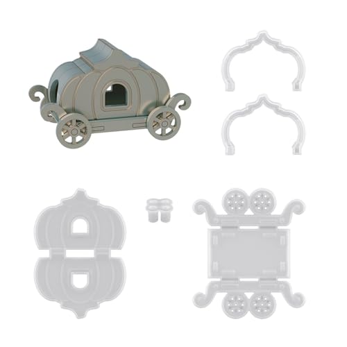 Kreative Silikonform mit gespleißtem Kürbiswagen für Schmuck, Ornamente und Halloween-Bastelprojekte von yanwuwa
