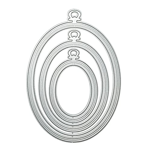 Ovale Metall-Stanzschablone für Bilderrahmen, Scrapbooking, Album, Papierkarte von yanwuwa