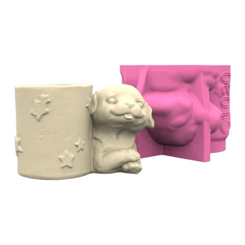Praktische Hundeblumentöpfe Stabile Silikonform Zement Gips Bastelbedarf für Garten und Innendekoration Praktische Hundeblumentöpfe Stabile Silikonform Zement Gips Bastelbedarf für Garten und Innendekoration von yanwuwa