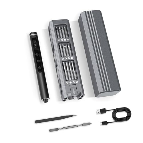 Precisions Elektro-Schraubendreher-Set mit wiederaufladbarem Akku, 49 in 1 Designs für kleine Elektronik & Reparaturen zu Hause von yanwuwa
