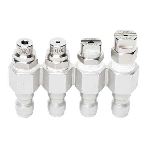 Professionelle 4-Wege-Sprühdüsen, 5000 PSI Haltbarkeit, Stahlkonstruktion, kompatibel mit Soft-Waschsystemen, 2–4 GPM, Unterlegscheibe, J-Griff, Edelstahldüse von yanwuwa