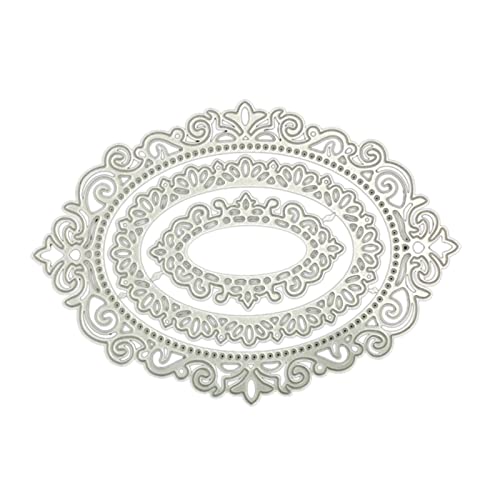 Retro-Bilderrahmen-Stanzform mit Blumenbordüre, Metall-Stanzprägung für Scrapbooking, Album, Kartendekoration von yanwuwa