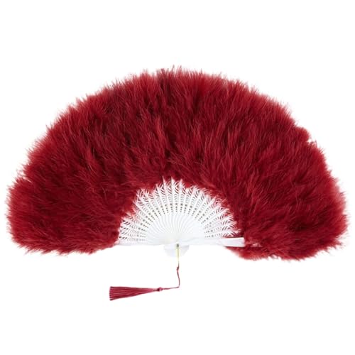 Retro Styles Feathered Fan Folding Hand Fan Renaissances Fan for Costumes Dancing Holiday Party and Event von yanwuwa