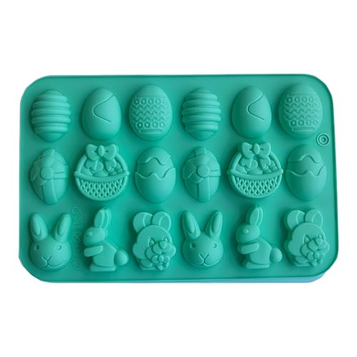 Silikonform aus lebensmittelechtem Silikon, 18 Mulden, Kaninchen, Eier, hohe Temperaturen, beständig für Dessert, Gebäck, Schokolade, Süßigkeiten, Hasen, Silikonform zum Einfrieren Silikonform aus lebensmittelechtem Silikon, 18 Mulden, Kaninchen, Eier, hohe Temperaturen, beständig für Dessert, Gebäck, Schokolade, Süßigkeiten, Hasen, Silikonform zum Einfrieren von yanwuwa