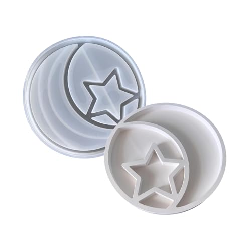 Stabile Stern- und Mond-Silikonform, rundes Tablett, Heimzubehör für Bastelbedarf und kreative Aufbewahrung Stabile Stern- und Mond-Silikonform, rundes Tablett, Heimzubehör für Bastelbedarf und kreative Aufbewahrung von yanwuwa