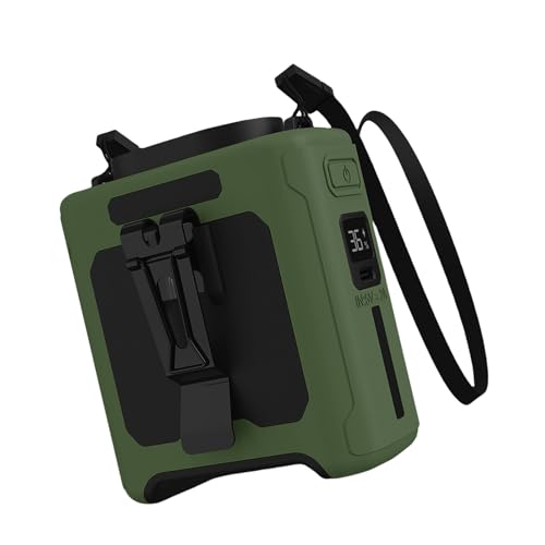 Wiederaufladbarer tragbarer elektrischer Ventilator mit LED-Licht, Zelt-Auto-Campinghaken, für den Innen- und Außenbereich, Notfälle, tragbar, Schreibtischventilator von yanwuwa