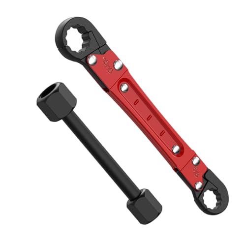 yanwuwa 2-teiliges Winkelstopper-Set aus Stahl für sichere Rohrverschraubungen, Spülbeckenreparaturen und Wartungsaufgaben im Haushalt, Stopper, Schraubenschlüssel für Küche/Badezimmer von yanwuwa