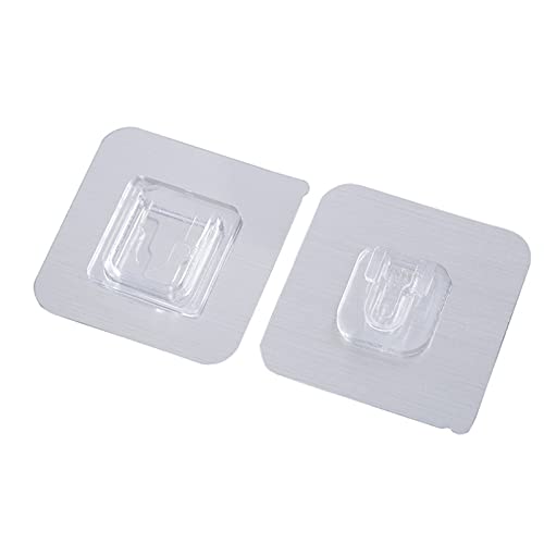 yanwuwa Starke Aufkleber Schnappschnalle Starke Aufkleber Klebehaken Set von 2 Aufhänger für Zuhause Küche Schlafsaal Router Halter Steckdose Lagerregal Router Halter Wandhalterung von yanwuwa