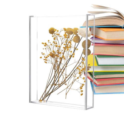 yanzisura Acryl-Memory-Display-Box, alle transparenten Bilderrahmen, Tisch-Bilderhalter, multifunktionale Aufbewahrung für Fotos, Exemplare, Souvenirs, Sammlung, Tickets, Postkarten von yanzisura