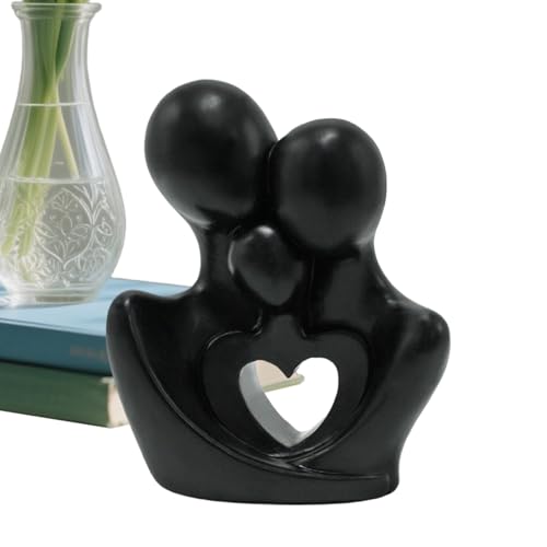 yanzisura Familienfiguren | Abstrakte Harzfamilie von 3 Figuren | Moderne Dekoration TV-Ständer Bücherregal Wohnzimmer Regale für Geburtstag Thanksgiving Weihnachten von yanzisura