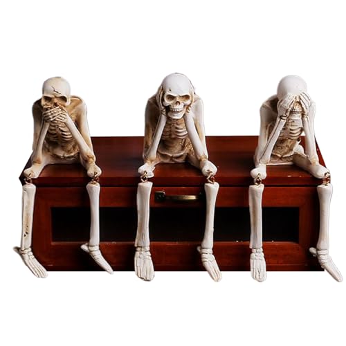 yanzisura Halloween-Skelett-Dekorationen, Halloween-Statuen, dekorative Statuen-Requisite für Fotohintergrund, Einzelhandel, Display, Schlafzimmer, Party, Schule, Spukhaus, Wohnzimmer von yanzisura