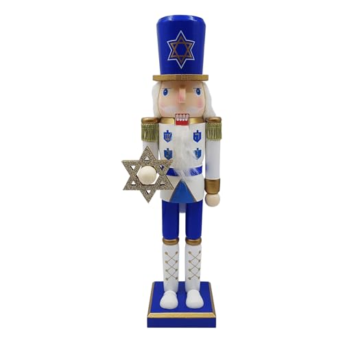 yanzisura Nussknacker-Soldat – Nussknacker-Hanukka- – Weiß und Blau Tisch Desktop Puppe Ornament für Kamin, Fenster, Tisch, Küche, Schrank, Arbeitsplatte yanzisura Nussknacker-Soldat – Nussknacker-Hanukka- – Weiß und Blau Tisch Desktop Puppe Ornament für Kamin, Fenster, Tisch, Küche, Schrank, Arbeitsplatte von yanzisura