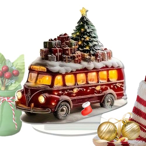 yanzisura Weihnachts-Acryl-Ornament – 2D-Acryl-Weihnachtsdekoration für den Schreibtisch – Party-Mittelstück für Tischregal, Schrank, Kaminsims, Fensterbank, Bücherregal, Zuhause, Büro, Esszimmer von yanzisura
