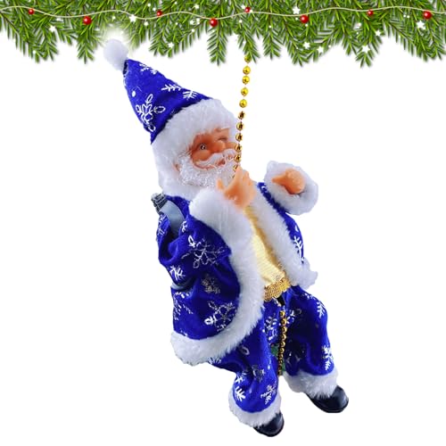 yanzisura Weihnachtsbaumschmuck – Elektrischer Weihnachtsmann klettert an der Perlenkette, Weißbart, alter Mann für Einkaufszentrum, Kinderzimmer, Streichrequisite, Innenbereich, Wohneingang, Haustür yanzisura Weihnachtsbaumschmuck – Elektrischer Weihnachtsmann klettert an der Perlenkette, Weißbart, alter Mann für Einkaufszentrum, Kinderzimmer, Streichrequisite, Innenbereich, Wohneingang, Haustür von yanzisura