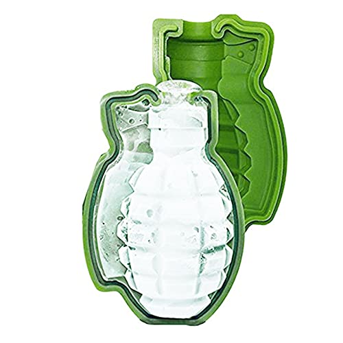 2 Stück Grüne Granate Eisform Große 3D-Granate Schokoladenkuchenform Silikon-Eisform für Whiskey-Cocktails, ideal zum Backen, Waffenserie, Partyzubehör für Militärfans 2 Stück Grüne Granate Eisform Große 3D-Granate Schokoladenkuchenform Silikon-Eisform für Whiskey-Cocktails, ideal zum Backen, Waffenserie, Partyzubehör für Militärfans von yaogohua