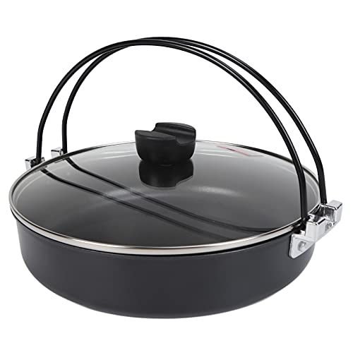 26,9 Cm Großer Japanischer Hot Pot, Irori Nabe Shabu Hot Pot Sukiyaki-Topf Im Japanischen Stil Mit Glasdeckel, Suppentopf aus Aluminiumlegierung, Mehrzweck-Antihaft-Kochtopf von yaogohua