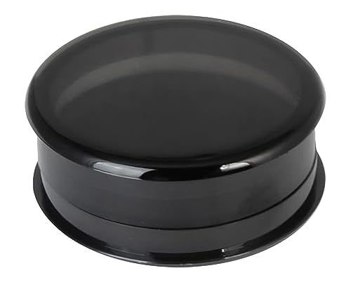 2x yaoviz® Grinder ø 60mm Acryl schwarz transparent 3-teilig mit Vorratsfach Kräutermühle für Kräuter, Tabak, Gewürze, Kaffee von yaoviz