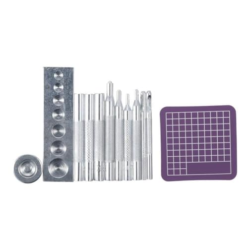 yasoe 12-Teiliges Ledernieten-Setzset, Nieten-Lederstanzer, Installationsset, Lederhandwerk-Stanzwerkzeuge für die Taschenherstellung yasoe 12-Teiliges Ledernieten-Setzset, Nieten-Lederstanzer, Installationsset, Lederhandwerk-Stanzwerkzeuge für die Taschenherstellung von yasoe