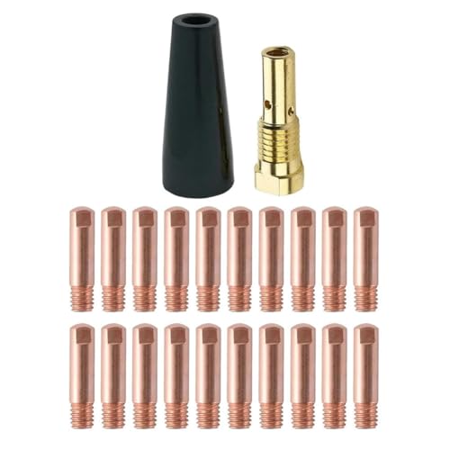 yasoe 22-Teiliges Flussmittelkern-Düsenspitzen-Set Ohne Gas KP1939-1 TITANIUM Easy-Flux 125 Ampere Schweißgerät 56355 56359 57861 0,9 mm von yasoe